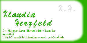 klaudia herzfeld business card